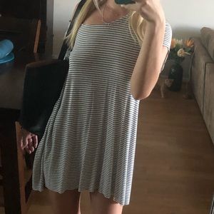striped t shirt dress